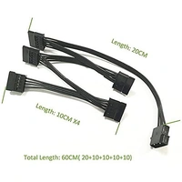 4 PIN big male to 15 PIN sata female x 5 ports 
