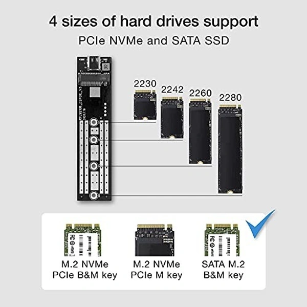 Ezcast NVME Casing With 2 Cables
