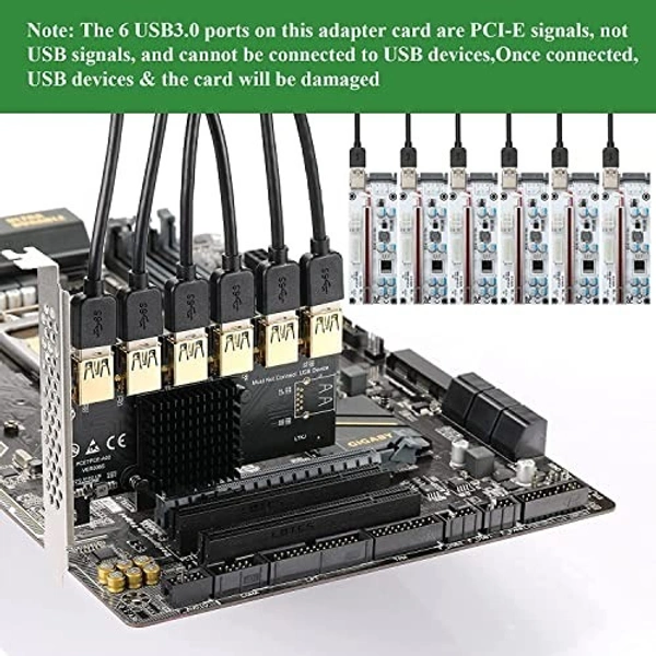 1x usb 6 port (FOR MINING) 