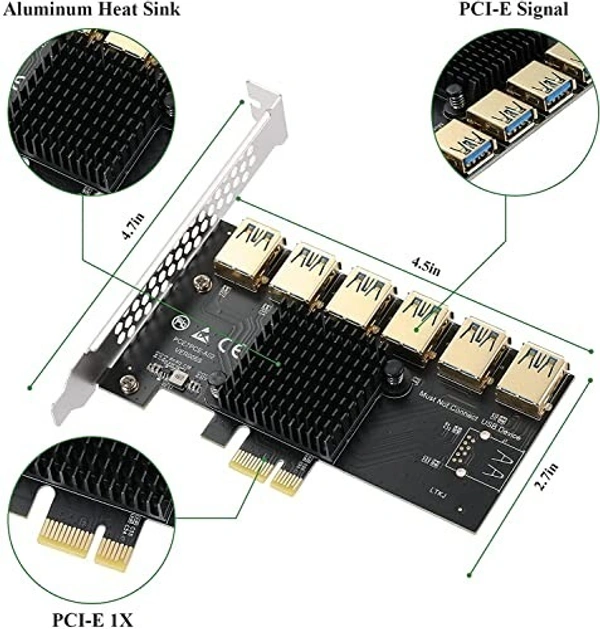1x usb 6 port (FOR MINING) 