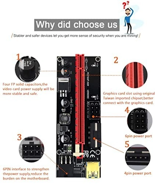 1x riser card 4 capacitor (version 9) 