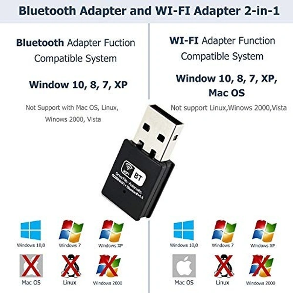 1300M+Bt 4.0 Dual Band Wifi (2.4+5G) Bluetooth Adapter(Rn-15)
