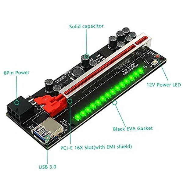 1x riser card 10 capacitor (version 12 pro) 