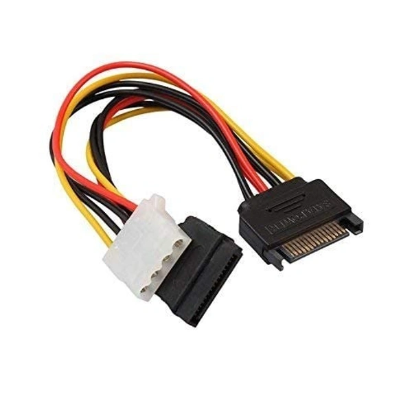 15 PIN sata Male to Female + 4 Pin 