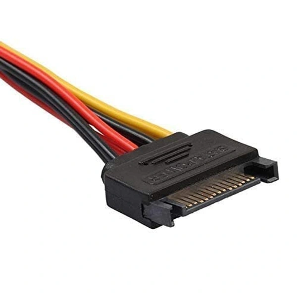 15 PIN sata Male to Female + 4 Pin 