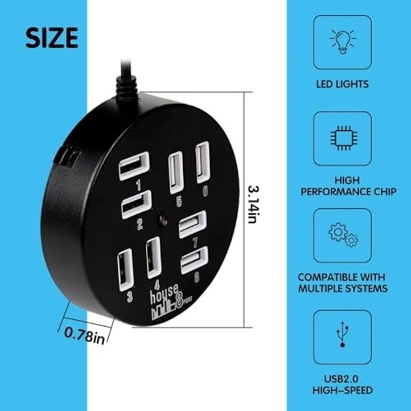 Usb hub 8 port (round) 