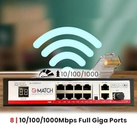 Poe Switch Giga 8+2 (uplink)(10/100/1000mbps)