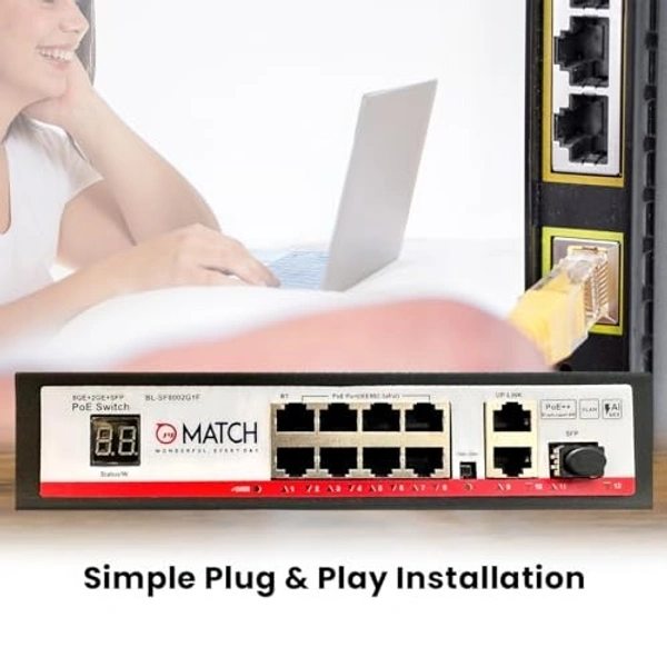 Poe Switch Giga 8+2 (uplink)(10/100/1000mbps)