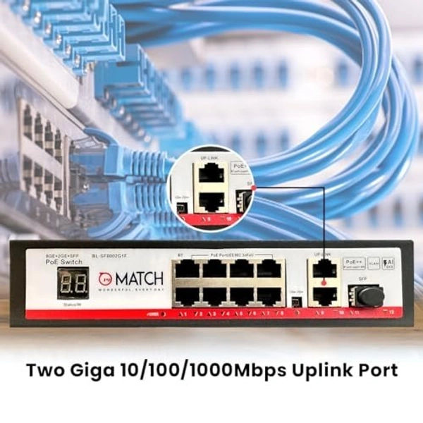 Poe Switch Giga 8+2 (uplink)(10/100/1000mbps)