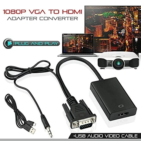 VGA to HDMI (GREEN BOX) CABLE METAL