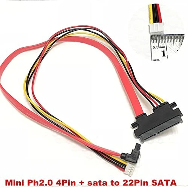 22 PIN sata data to 4 PIN mini + sata L type V