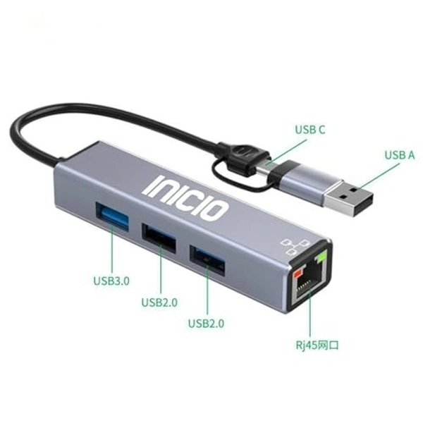 Type c hub (2.0) with lan 
