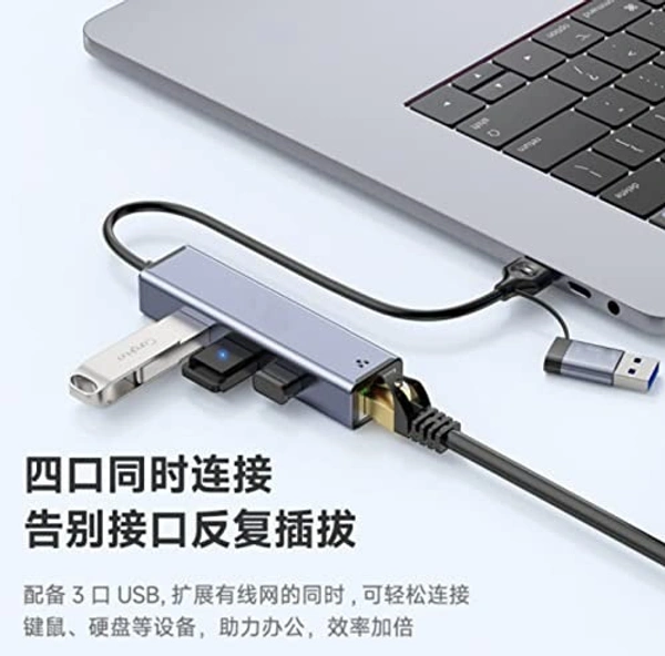 Type c hub (2.0) with lan 