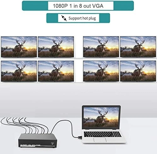 (Ds) 8 Port Vga Video Splitter