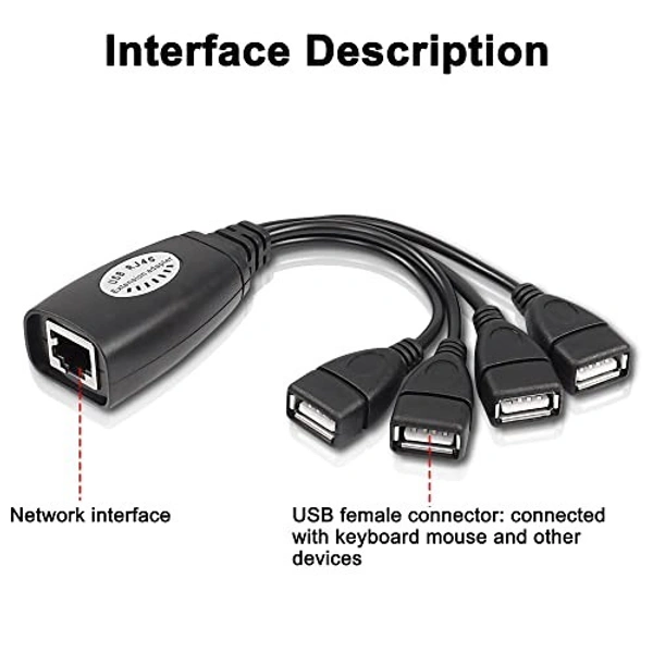 50Meter Rj45 Extender Usb Hub