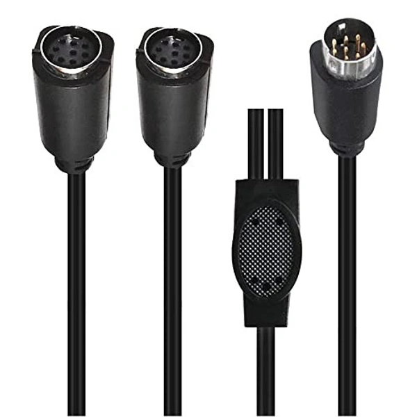 8 PIN male to 8 PIN Y male cable (BLACK) 