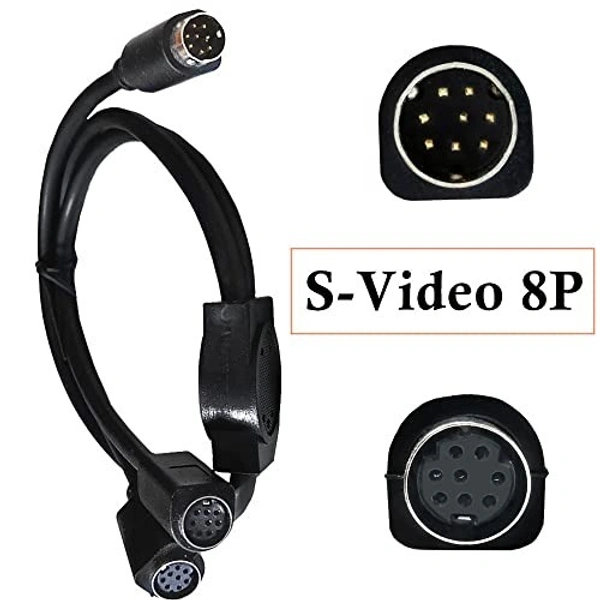 8 PIN male to 8 PIN Y male cable (BLACK) 