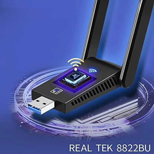 Dual Band Wifi (2.4G+5G) (1300M)+Bluetooth(with Antenna) Adapter