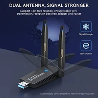 Dual Band Wifi (2.4G+5G) (1300M)+Bluetooth(with Antenna) Adapter