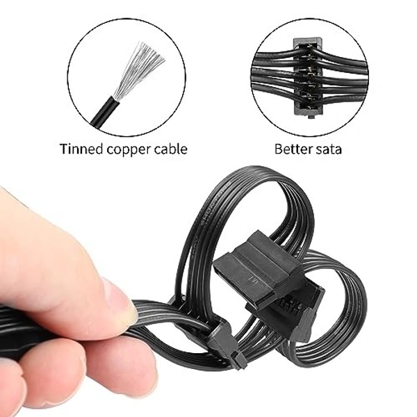 15 PIN sata male to 15 PIN sata female x 5 ports