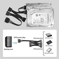 15 PIN sata male to 15 PIN sata female x 5 ports