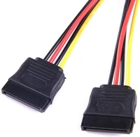 4 PIN power female to 15 PIN sata female x 2 port