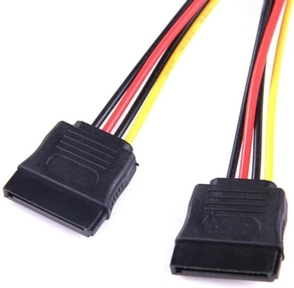 4 PIN power female to 15 PIN sata female x 2 port