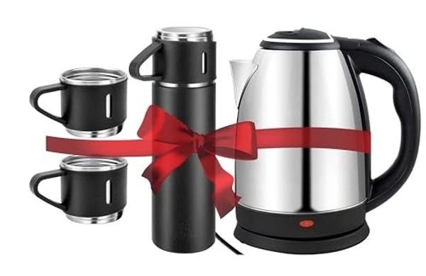 Electric kettle+vaccum flask set combo