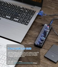 Usb hub 7 port (3.0) blue 