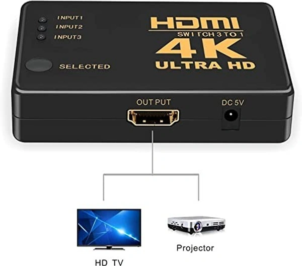 (Heavy model) 3Port HDMI Switch with Remote