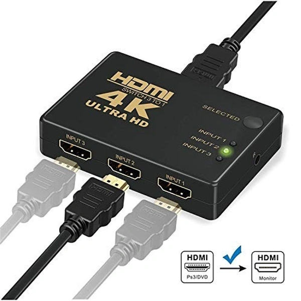 (Heavy model) 3Port HDMI Switch with Remote