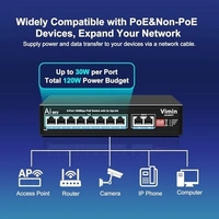 Poe Switch 8+2 (uplink)(10/100mbps)