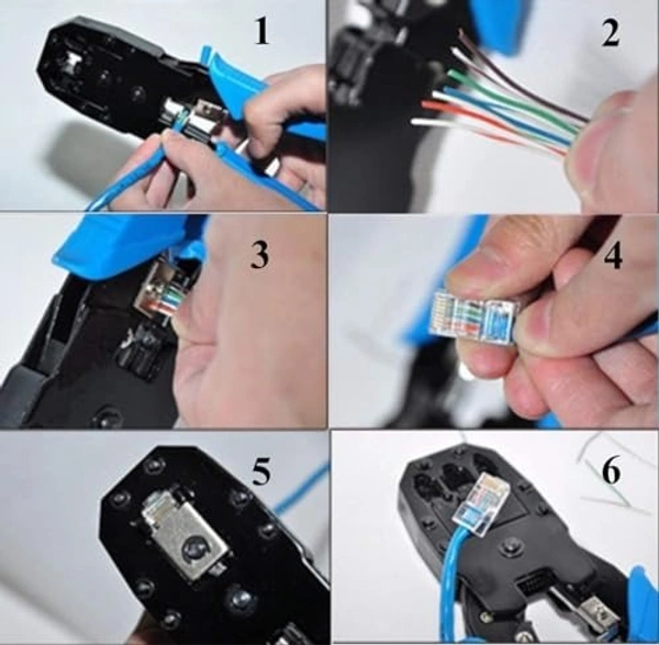 Crimping tool (blue handle) 