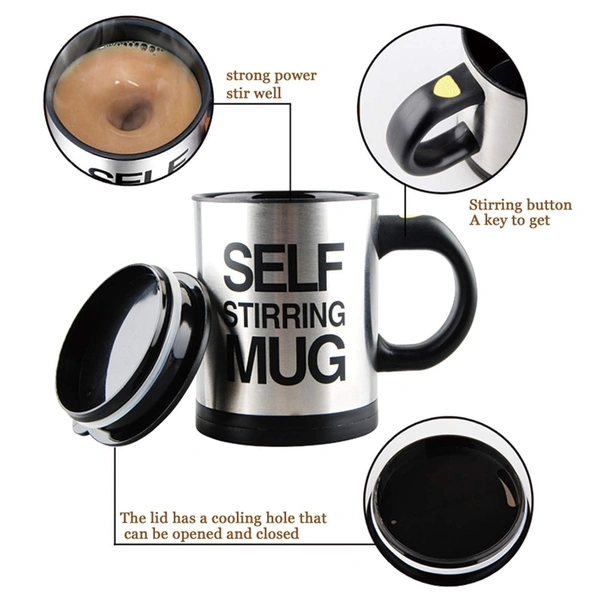 Self stiring coffee mug