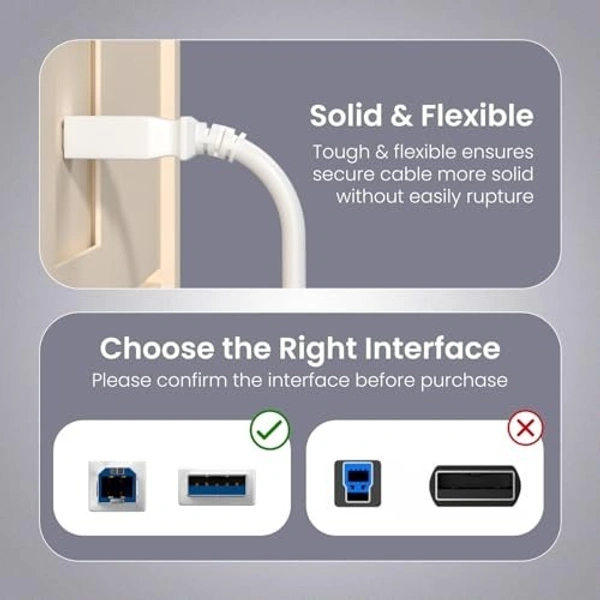 Usb printer white Cable - 1.5mtr