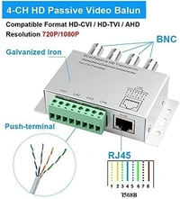 Video balun 4 channel (silver)