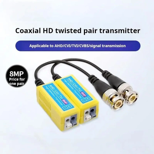  Video balun 8mp (YELLOW)                      