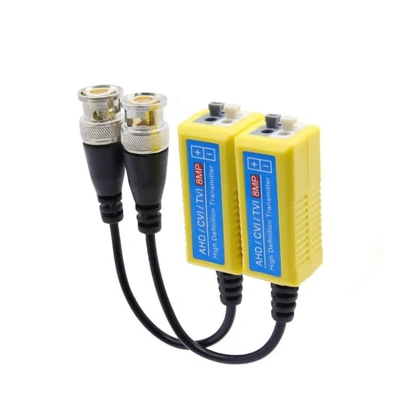  Video balun 8mp (YELLOW)                      