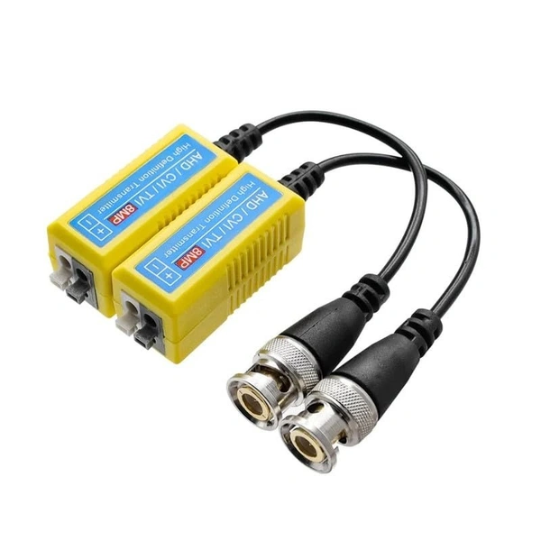  Video balun 8mp (YELLOW)                      