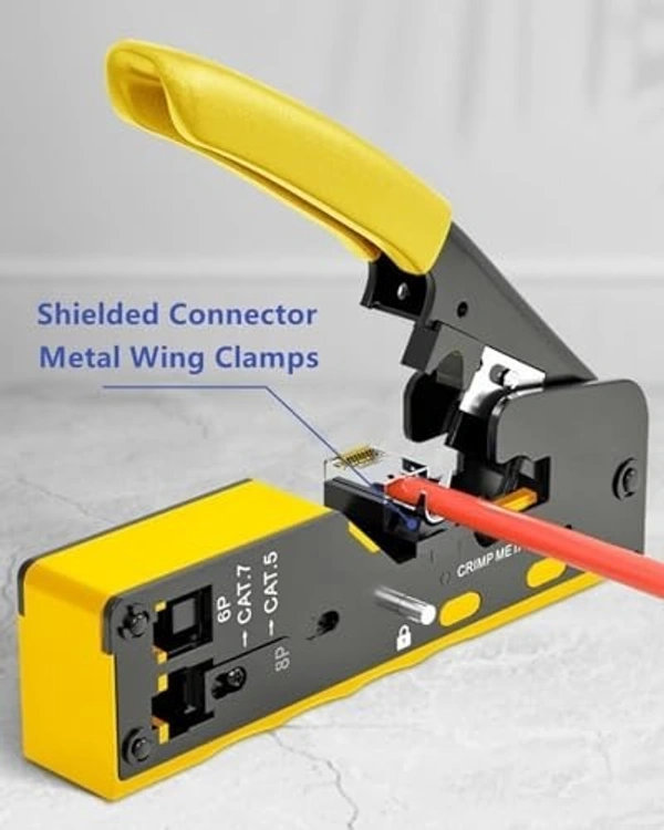 Cat 7 crimping tool Yellow (tetra pack) 