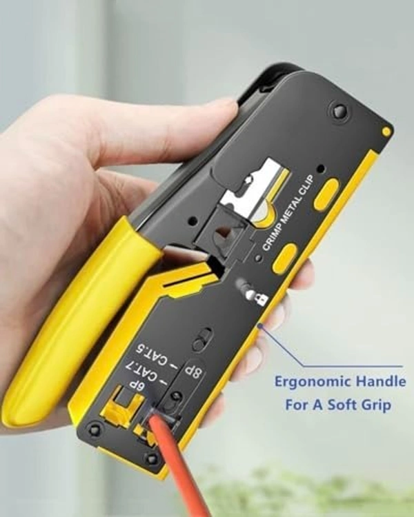 Cat 7 crimping tool Yellow (tetra pack) 