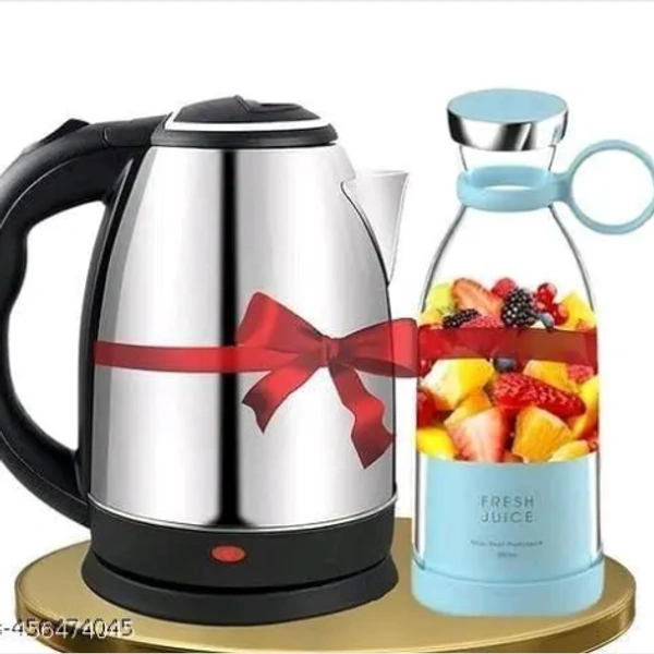Electrical kettle + bottle juicer combo 