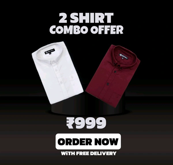 2 Shirt Combo Offer, Skiyex Original Cotton full Sleeves Shirt