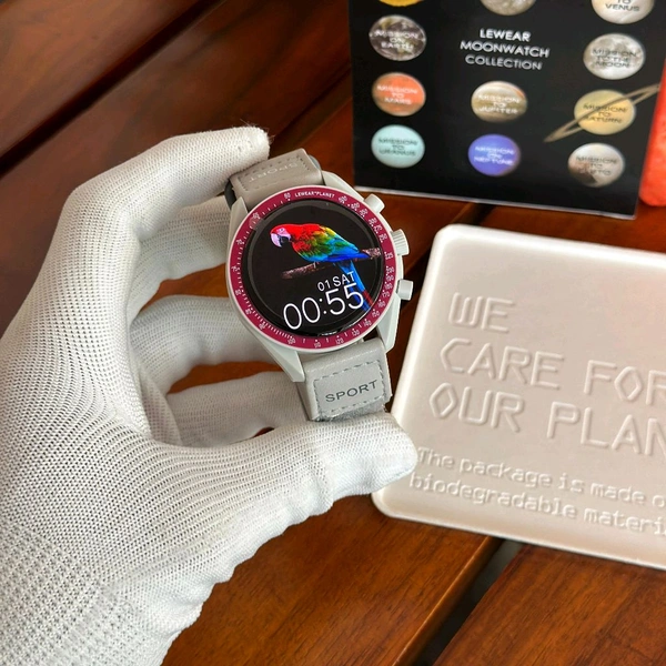 2024 OMG smart watch sport multi colors reltek 8763e chip round oled amoled 1.28" moon moonwatch smartwatch OMG watch