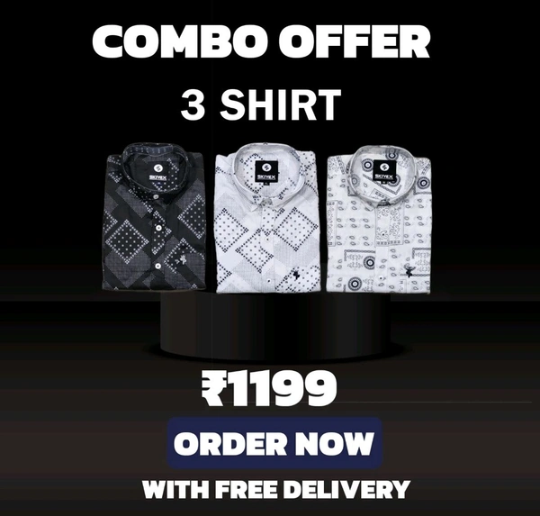 3 Shirt Combo Offer, Skiyex Original Cotton full Sleeves Shirt - Xl