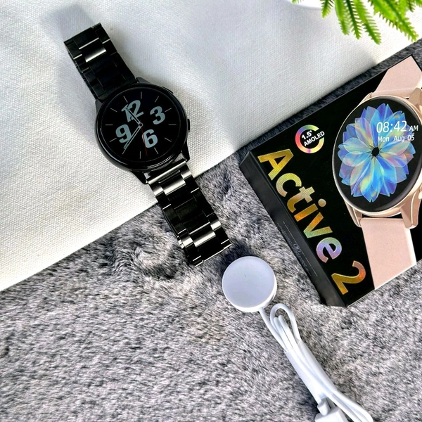 Active 2 2.5D Curve HD Amoled Display Smartwatch, Heart Sensor With Real Time Monitor, Bluetooth Calling