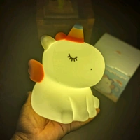 Adorable LED Night Light – Soft Silicone Rechargeable Lamp with Touch Control, Perfect for Baby Nursery, Kids' Bedroom, and Gifting