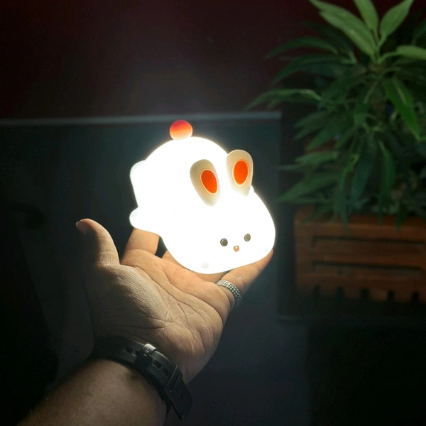 Adorable LED Night Light – Soft Silicone Rechargeable Lamp with Touch Control, Perfect for Baby Nursery, Kids' Bedroom, and Gifting