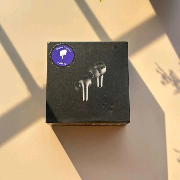 Air Pods Pro 2 Black With Type-C Charging Case | Pop-Up Connection For Apple Devices | Both For Android And IPhone