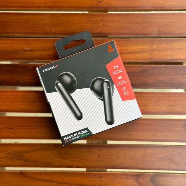 Airdopes 141 Bluetooth Truly Wireless In Ear Earbuds With Mic - Black